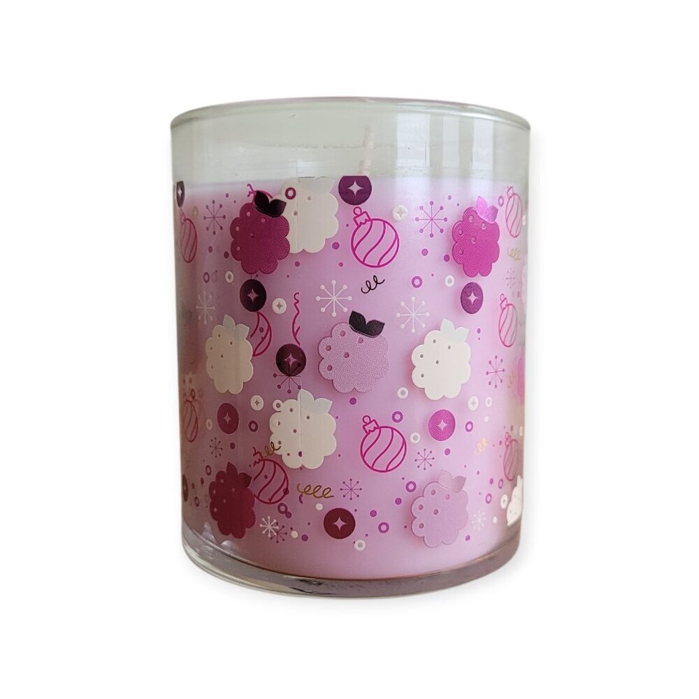 Bath Body Works Raspberry Holiday Pie Candle 8oz Single Wick Sweet Bakery Scent - Picture 5 of 6